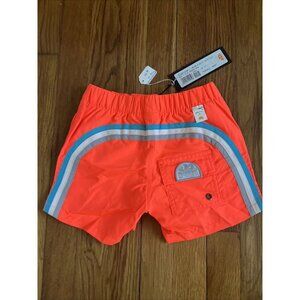 Sundek Boys Fluo Orange Swim Trunks Shorts Rainbow Size 4